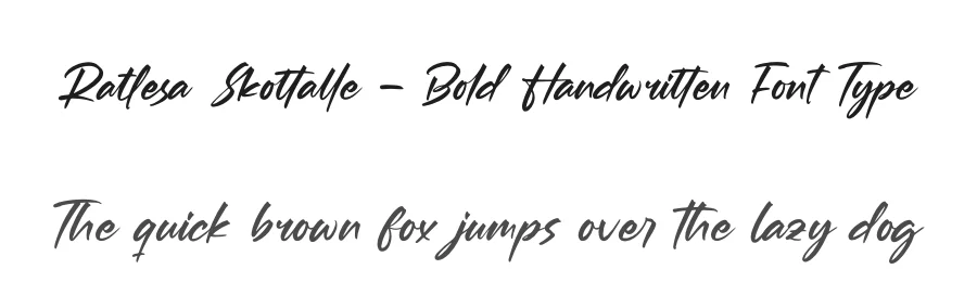 Ratlesa Skottalle – Bold Handwritten Font Type by letterenastudios — Script Handwritten Font