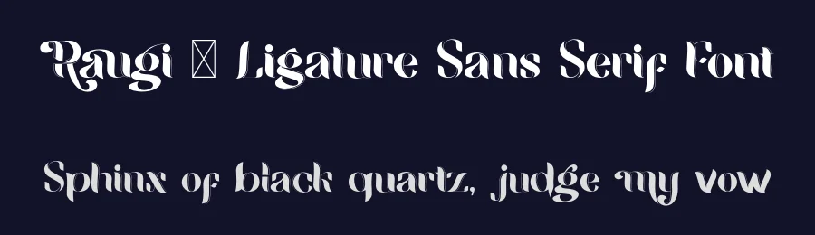 Raugi – Ligature Sans Serif Font by 177Studio — Sans Serif Font — thumbnail 2
