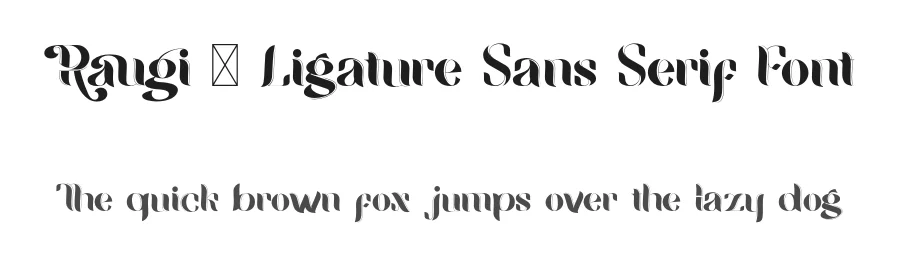 Raugi – Ligature Sans Serif Font by 177Studio — Sans Serif Font