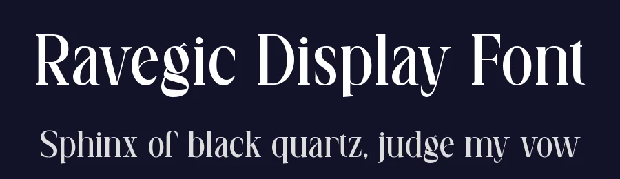Ravegic Display Font by rvandtype — Display Font — thumbnail 2
