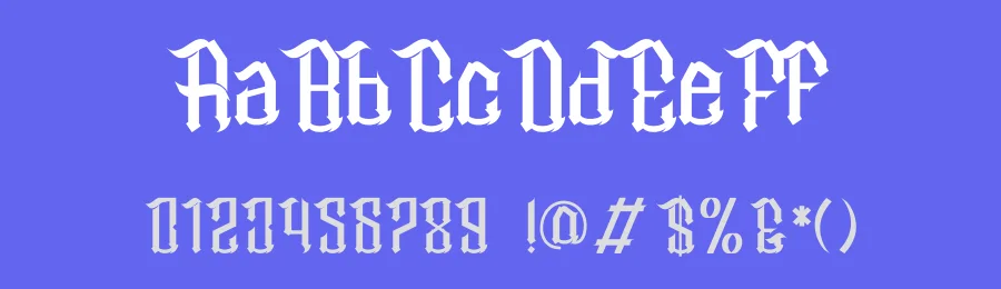 Raveinus Clawny Blackletter Font by Dhabee — Blackletter Font — thumbnail 3