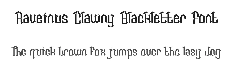 Raveinus Clawny Blackletter Font by Dhabee — Blackletter Font