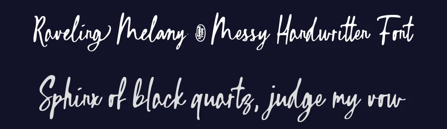 Raveling Melany – Messy Handwritten Font by zarmatype — Script Handwritten Font — thumbnail 2