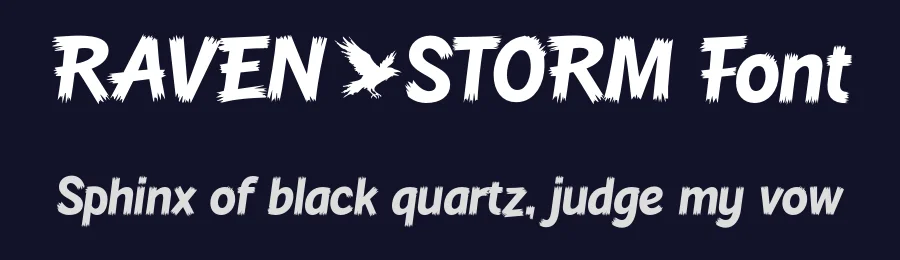 Raven Storm Font by Mans Greback — Display Font — thumbnail 2