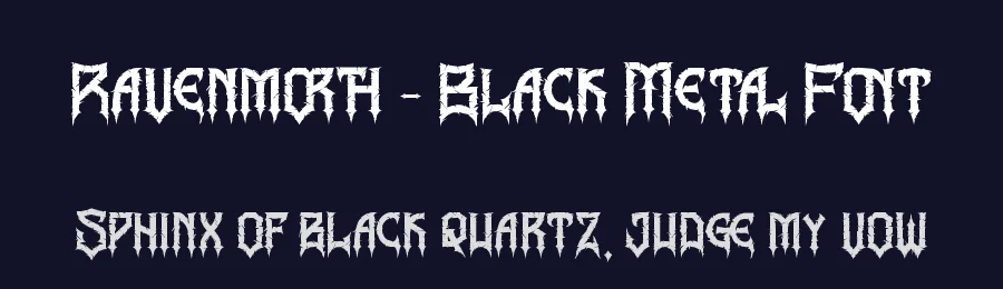 Ravenmorth – Black Metal Font by letterara — Display Font — thumbnail 2