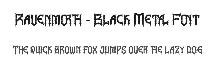 Ravenmorth – Black Metal Font by letterara — Display Font