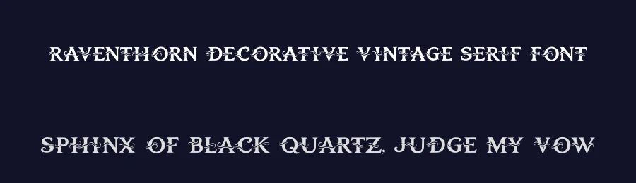 Raventhorn Decorative Vintage Serif Font by figuree — Decorative Font — thumbnail 2