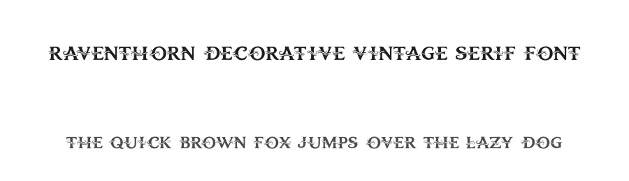 Raventhorn Decorative Vintage Serif Font by figuree — Decorative Font