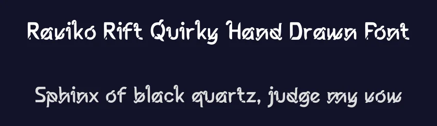Raviko Rift Quirky Hand Drawn Font by Mei Suseno — Decorative Font — thumbnail 2
