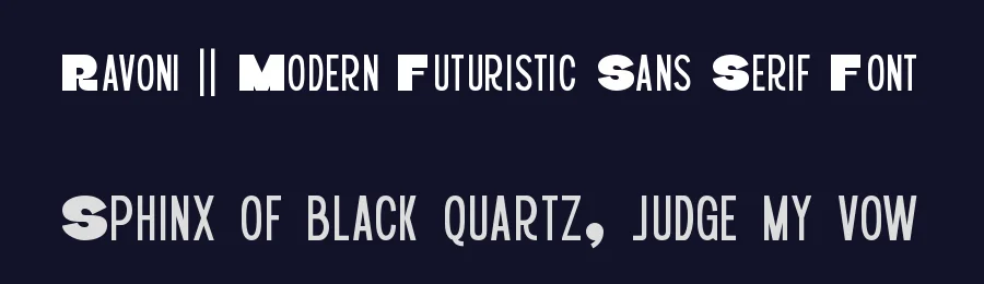 Ravoni || Modern Futuristic Sans Serif Font by ErmediaStudio — Display Font — thumbnail 2