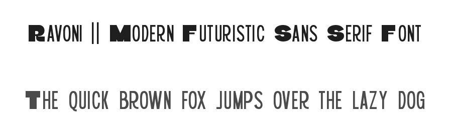 Ravoni || Modern Futuristic Sans Serif Font by ErmediaStudio — Display Font