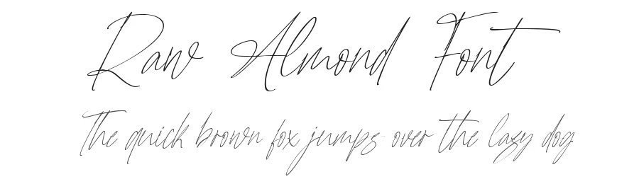 Raw Almond Font by Figstype — Script Handwritten Font