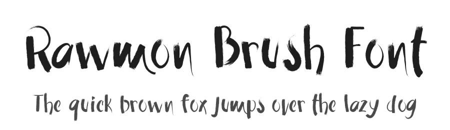 Rawmon Brush Font by HydricDesign β Display Font