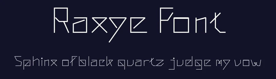 Raxye Font by ffeeaarr — Display Font — thumbnail 2