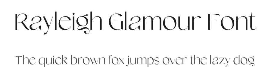 Rayleigh Glamour Font by Sansakerta — Sans Serif Font