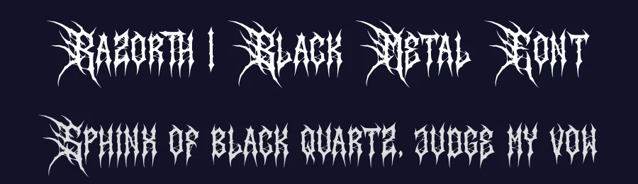 Razorth | Black Metal Font by Denustudios — Display Font — thumbnail 2