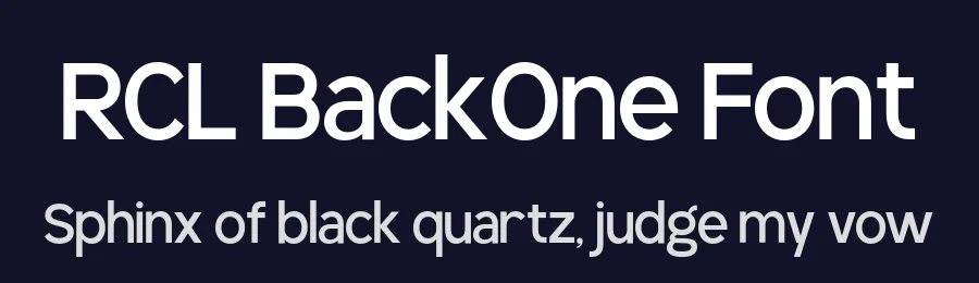 RCL BackOne Font by roomspace.cl — Sans Serif Font — thumbnail 2