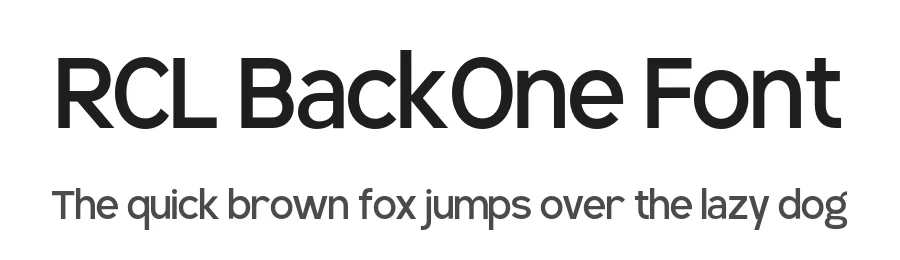RCL BackOne Font by roomspace.cl — Sans Serif Font