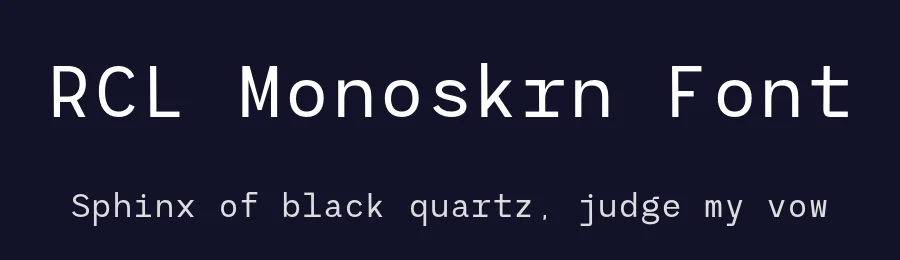 RCL Monoskrn Font by roomspace.cl — Sans Serif Font — thumbnail 2