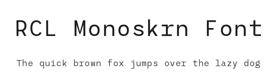 RCL Monoskrn Font by roomspace.cl — Sans Serif Font