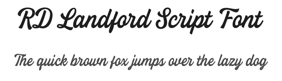 RD Landford Script Font by Refolve Design — Script Handwritten Font