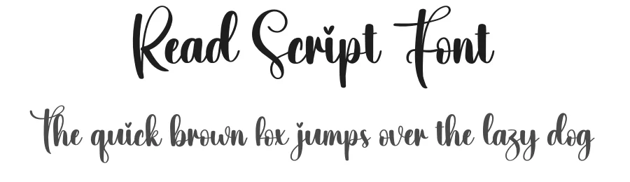 Read Script Font by creativeletter — Script Handwritten Font