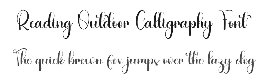 Reading Outdoor Calligraphy Font by freshtypeink — Script Handwritten Font