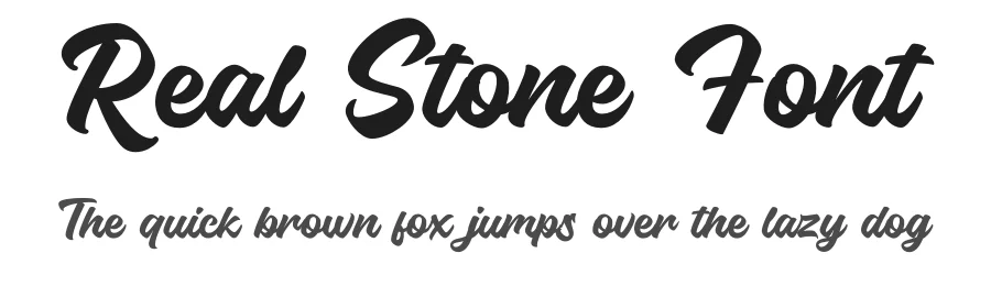 Real Stone Font by Dipati Creator — Script Handwritten Font
