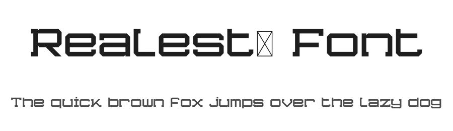 Realest™ Font by fontrow — Display Font