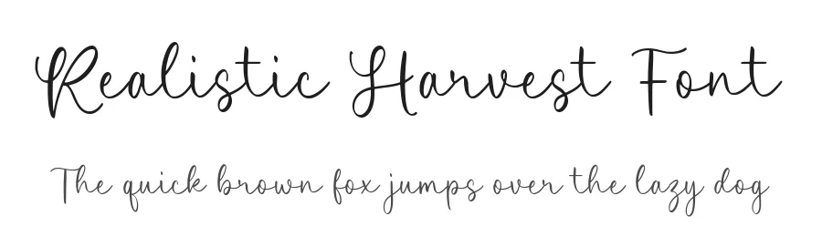 Realistic Harvest Font by Timur type — Script Handwritten Font