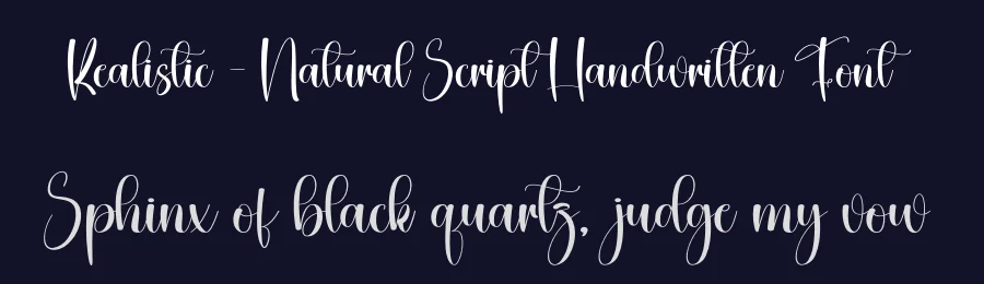 Realistic – Natural Script Handwritten Font by creativeletter — Script Handwritten Font — thumbnail 2