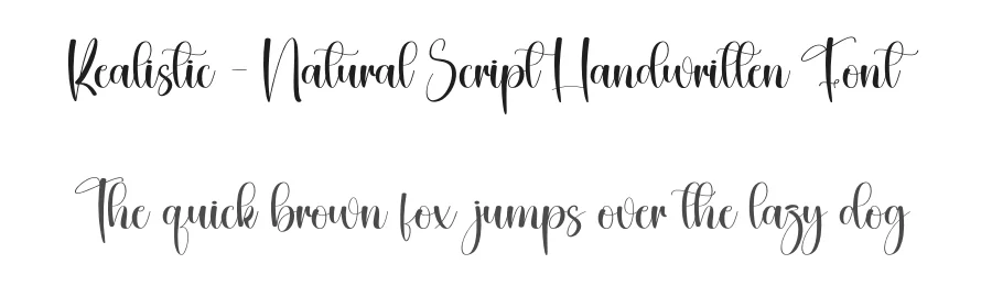 Realistic – Natural Script Handwritten Font by creativeletter — Script Handwritten Font