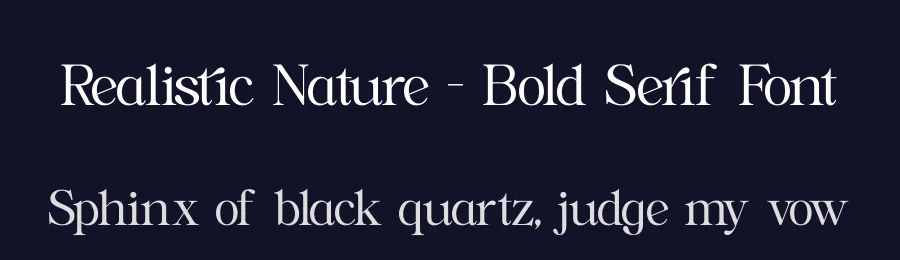 Realistic Nature – Bold Serif Font by timelesstype.co — Display Font — thumbnail 2
