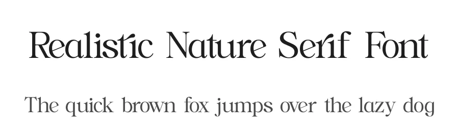 Realistic Nature Serif Font by timelesstype.co — Display Font