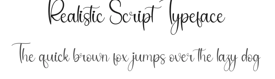 Realistic Script Typeface by creativeletter — Script Handwritten Font