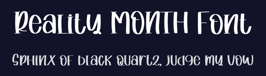 Reality MONTH Font by freshtypeink — Display Font — thumbnail 2