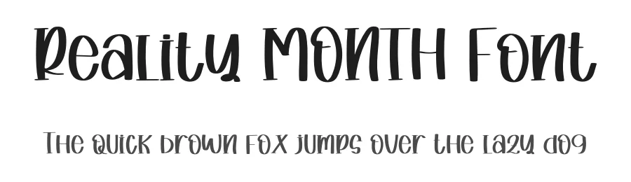 Reality MONTH Font by freshtypeink — Display Font