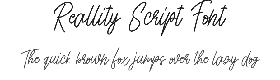 Reallity Script Font by creativeletter — Script Handwritten Font