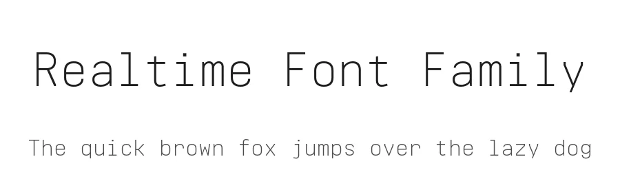 Realtime Font Family by Juri Zaech — Sans Serif Font