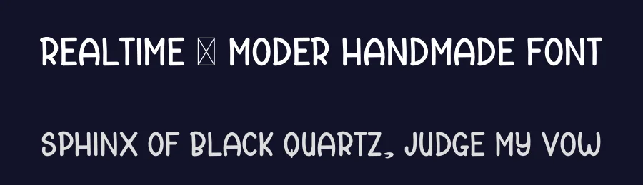 Realtime – Moder Handmade Font by freshtypeink — Display Font — thumbnail 2
