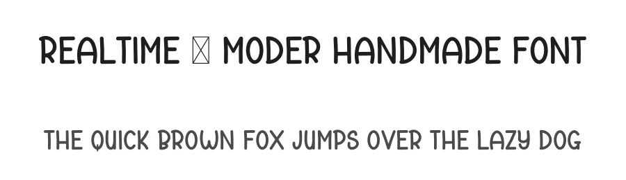 Realtime – Moder Handmade Font by freshtypeink — Display Font
