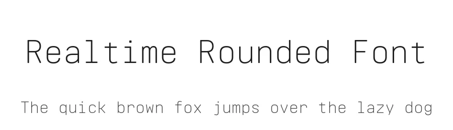 Realtime Rounded Font by Juri Zaech — Sans Serif Font