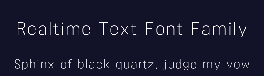 Realtime Text Font Family by Juri Zaech — Sans Serif Font — thumbnail 2