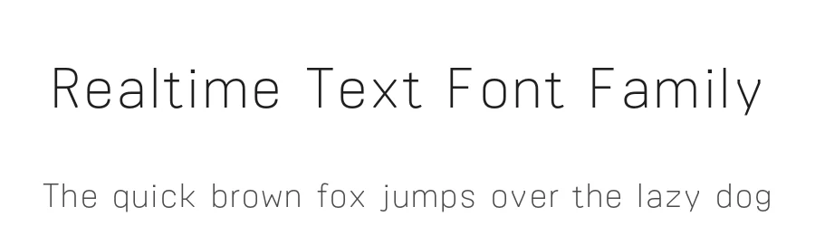 Realtime Text Font Family by Juri Zaech β Sans Serif Font