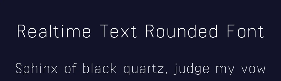 Realtime Text Rounded Font by Juri Zaech — Sans Serif Font — thumbnail 2