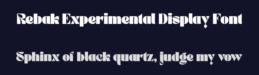 Rebak Experimental Display Font by Bellinghamtype Foundry — Decorative Font — thumbnail 2