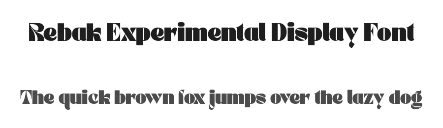 Rebak Experimental Display Font by Bellinghamtype Foundry — Decorative Font