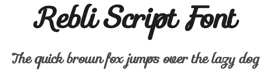 Rebli Script Font by Typeface — Script Handwritten Font