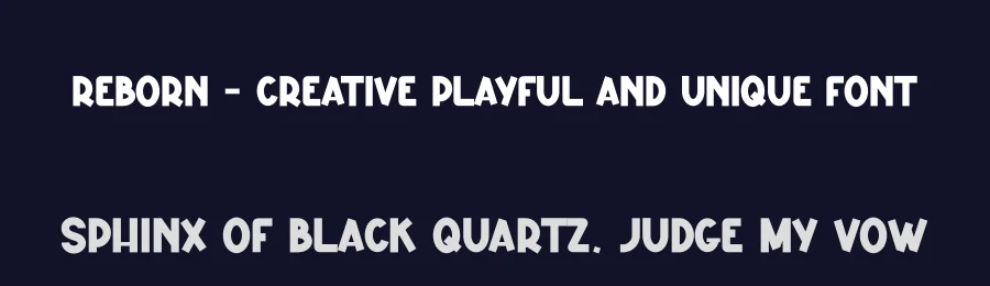 Reborn – Creative Playful And Unique Font by andikastudio — Display Font — thumbnail 2
