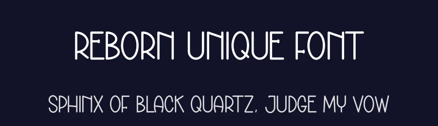 Reborn Unique Font by creativeletter — Display Font — thumbnail 2